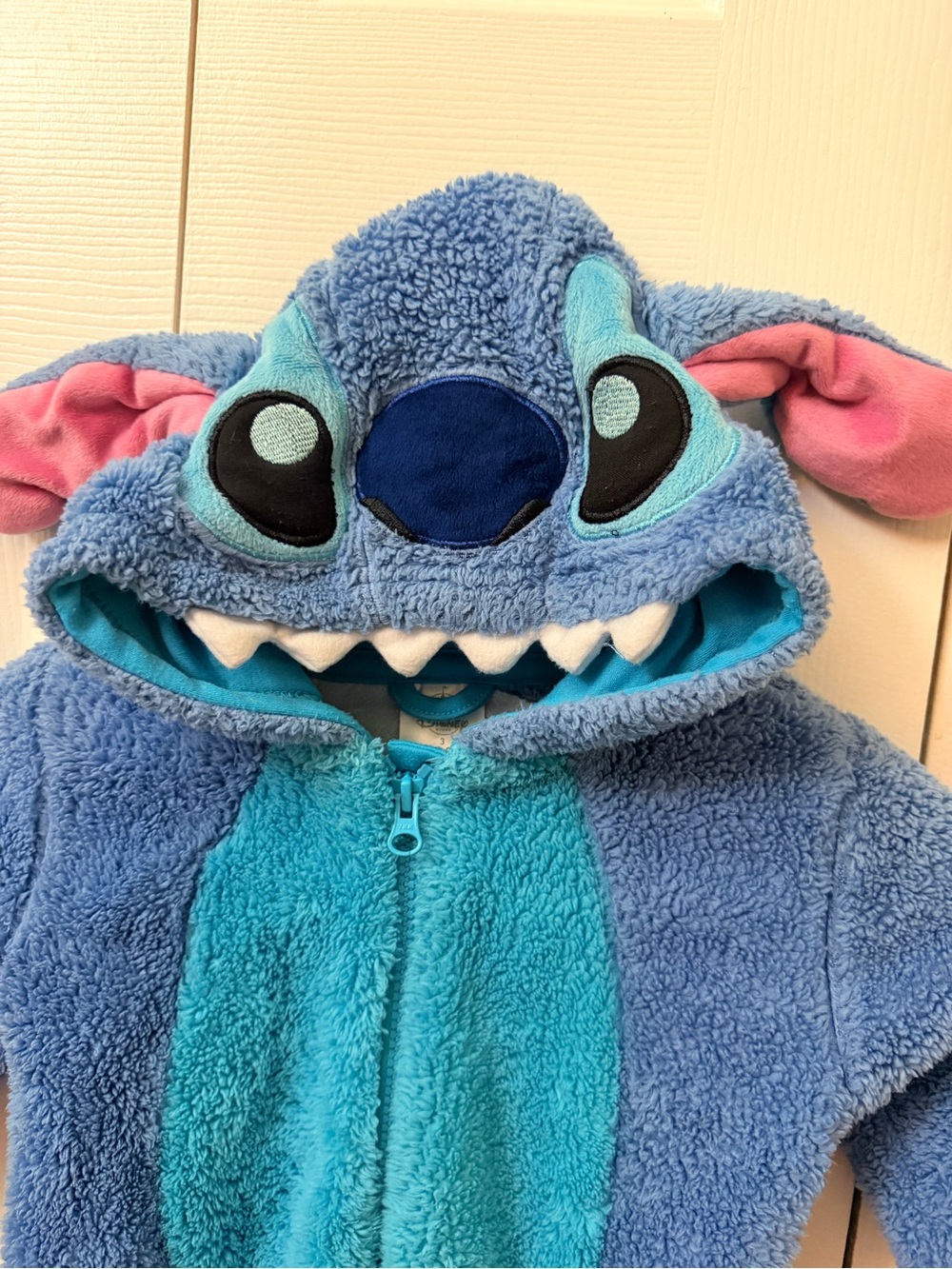 Disney Kids Plush Zip-Up Jacket in Teal Blue
